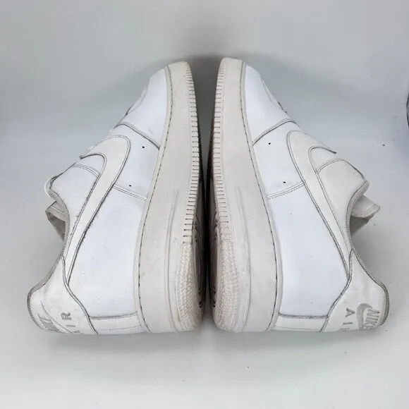 Nike Air Force 1 AF1 07 Low Men Size 18 Sneaker Shoes Triple White 315122-111