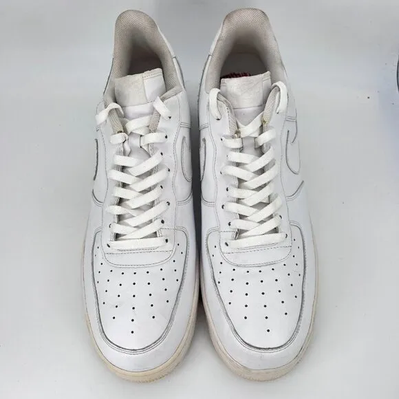 Nike Air Force 1 AF1 07 Low Men Size 18 Sneaker Shoes Triple White 315122-111