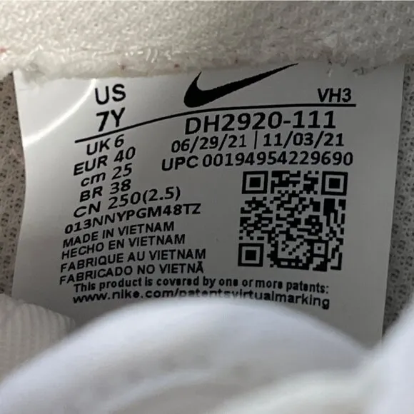 Nike Air Force 1 Boy's White Shoes/Sneakers Sz 7Y SKU 4679