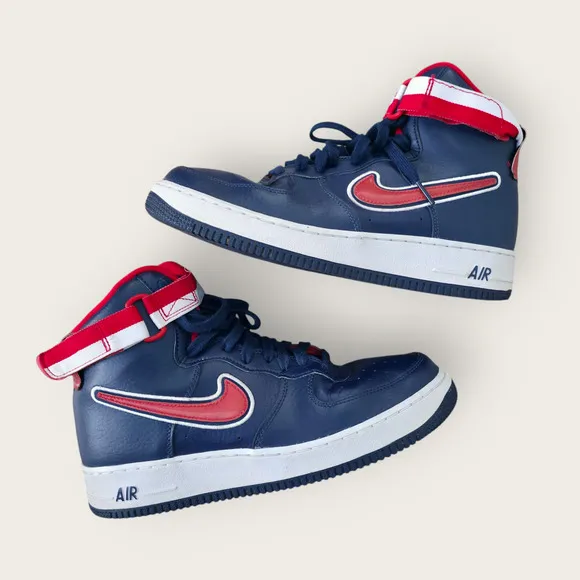 Nike Air Force 1 High '07 LV8 Sport Men Shoes Navy/White/Red AV3938 (2018)