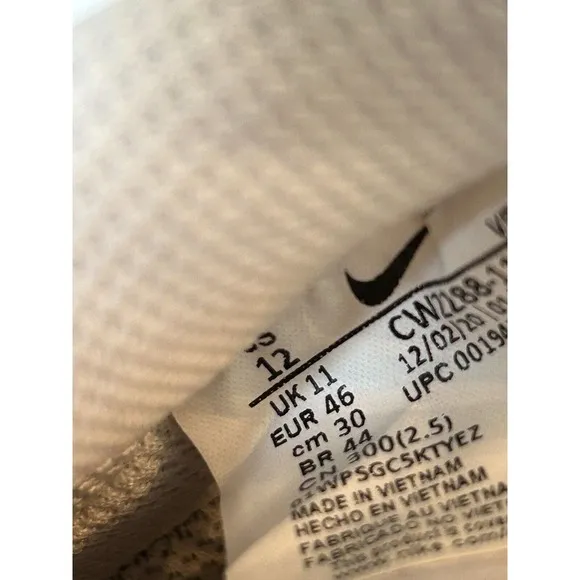 Nike Air Force 1 Men's Size 12 White Casual Shoes- CW2288-111