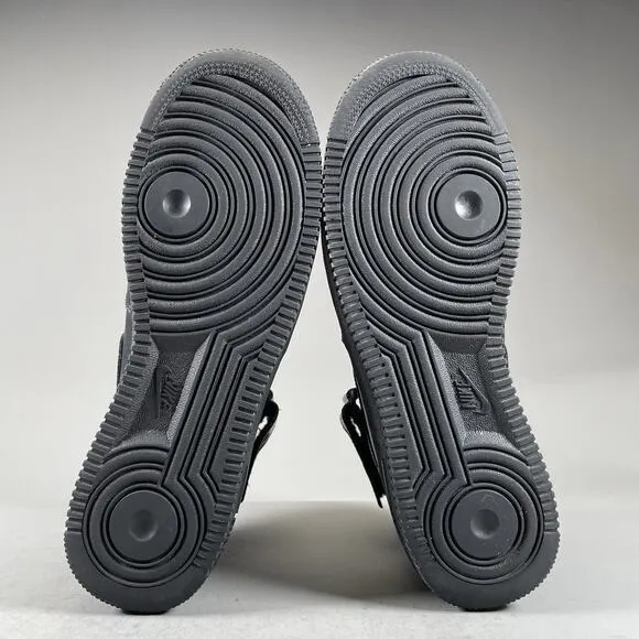 Nike Air Force 1 Mid Top Men’s 9 Triple Black Basketball Sneakers Casual Shoes