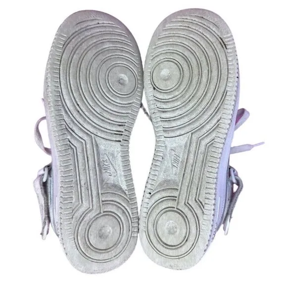 Nike Air Force 1 Mid Triple White Sneakers Shoes YOUTH SIZE 5.5 314195-113