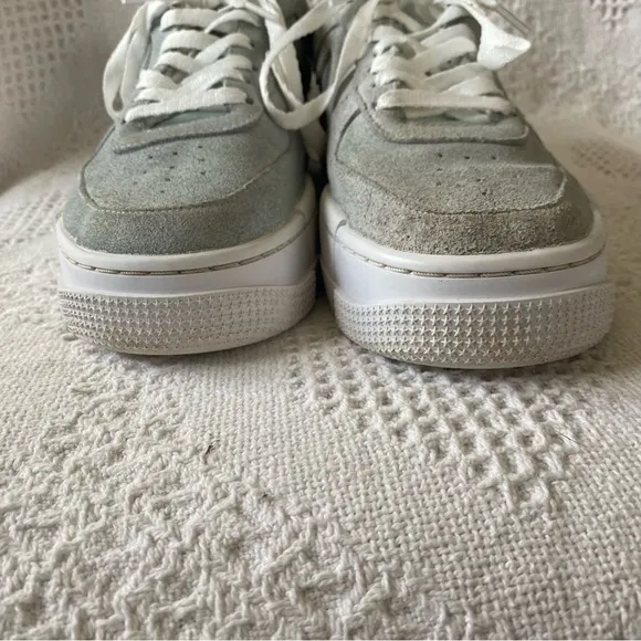 Nike Air Force 1 Pixel Teal Suede Shoes (8)