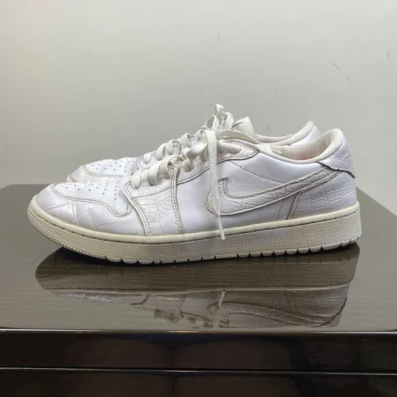 Nike Air Jordan 1 Low G Crocodile Golf Shoes Sneakers Men's 12
