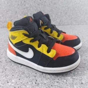 Nike Air Jordan 1 Mid Amarillo Sneakers Kids Shoes 7C