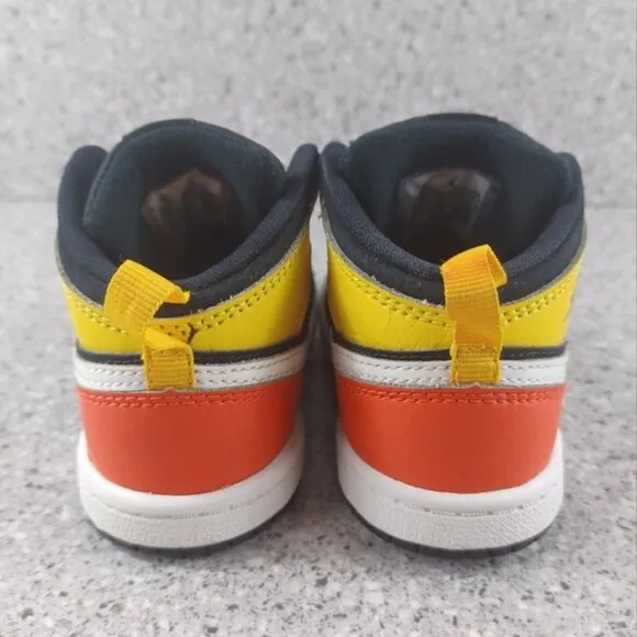 Nike Air Jordan 1 Mid Amarillo Sneakers Kids Shoes 7C
