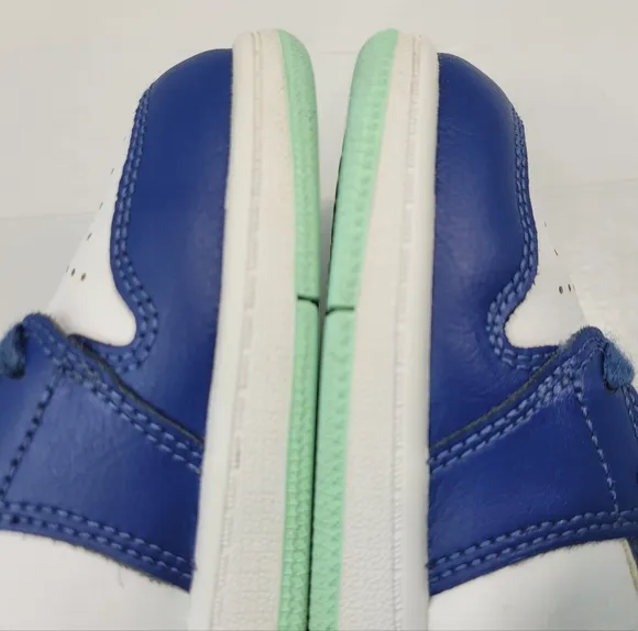 NIKE AIR JORDAN 1 MID MYSTIC NAVY MINT FOAM/WHITE GS KID SHOE SIZE 1Y 640734-413