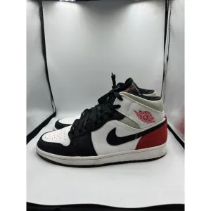 Nike Air Jordan 1 Mid SE Red Black Toe Men's‎ Basketball Shoes Sneakers Size 9.5