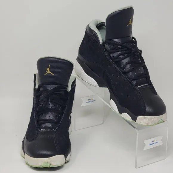 Nike Air Jordan 13 Retro Black Mint Foam GS439358-015 Youth Size 6Y Pre-owned