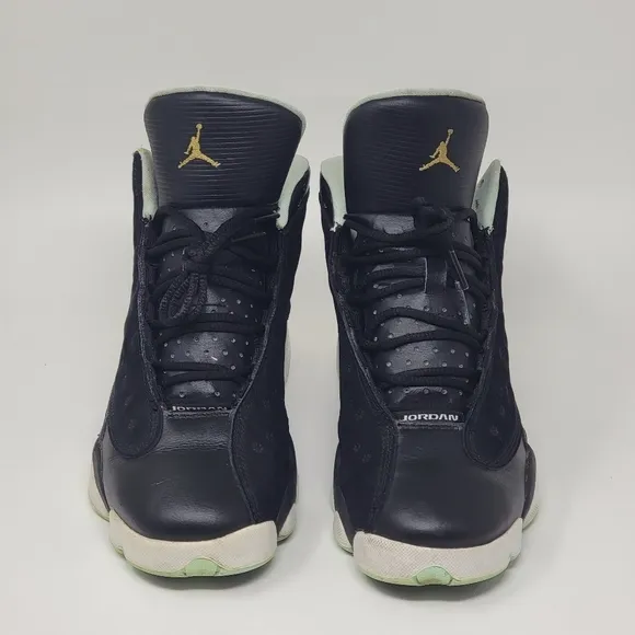 Nike Air Jordan 13 Retro Black Mint Foam GS439358-015 Youth Size 6Y Pre-owned