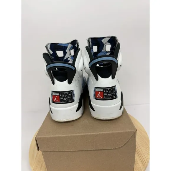 Nike Air Jordan 6 CT8529-410 Blue White UNC Basketball Shoes Sneakers Mens Sz 9