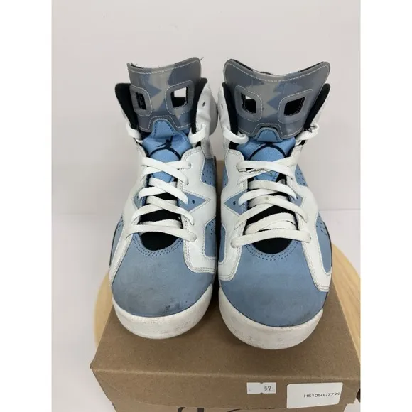 Nike Air Jordan 6 CT8529-410 Blue White UNC Basketball Shoes Sneakers Mens Sz 9