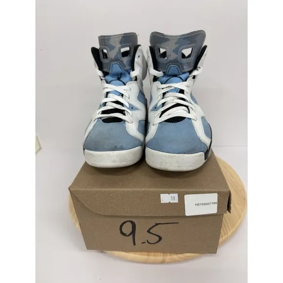 Nike Air Jordan 6 CT8529-410 Blue White UNC Basketball Shoes Sneakers Mens Sz 9