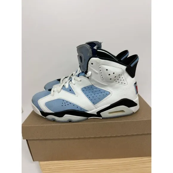 Nike Air Jordan 6 CT8529-410 Blue White UNC Basketball Shoes Sneakers Mens Sz 9