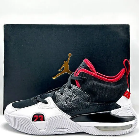 Nike Air Jordan Basketball Sneakers Stay Loyal 2 Boy Size 4Y Red White Black