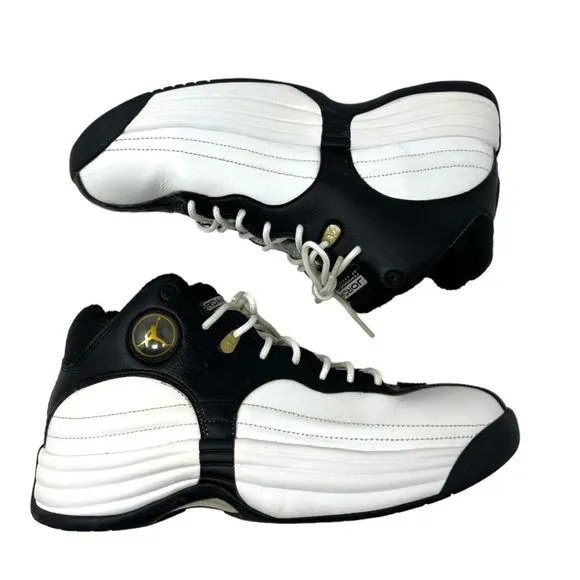 Nike Air Jordan Jumpan Team 1 sneakers 9 mens basketball mid white black shoes