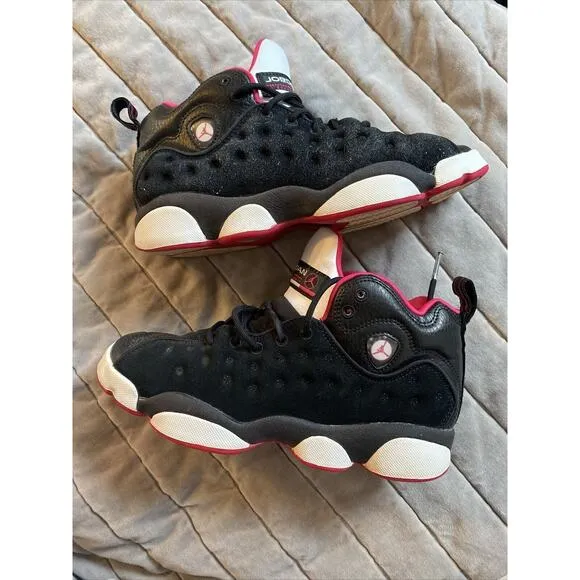 Nike Air Jordan Jumpman Team 2 G (GS) Basketball Shoes Size 5Y Black Pink