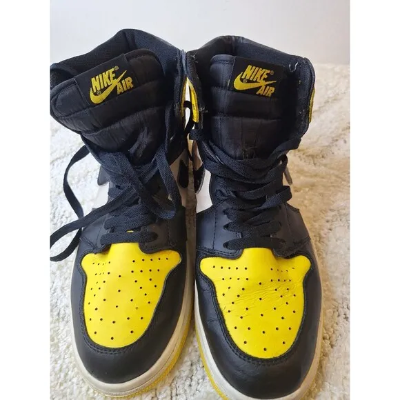 NIKE AIR JORDAN Mid Taxi Black Yellow Men's 9.5 AR1020-700 2019 Streetwear Y2K