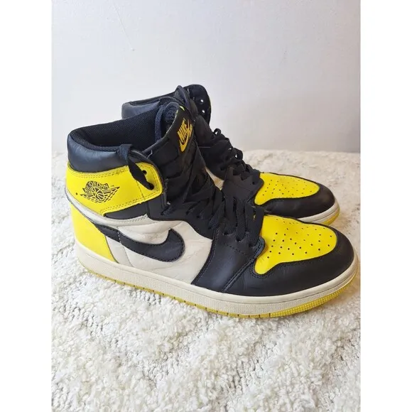 NIKE AIR JORDAN Mid Taxi Black Yellow Men's 9.5 AR1020-700 2019 Streetwear Y2K