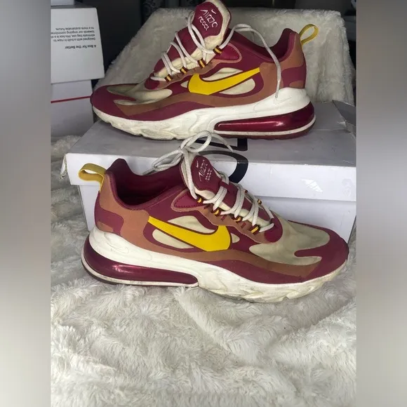 Nike Air Max 270 React Noble Red/Dark Sulfur Shoes