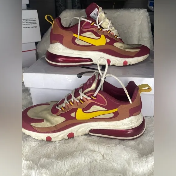 Nike Air Max 270 React Noble Red/Dark Sulfur Shoes