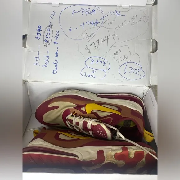 Nike Air Max 270 React Noble Red/Dark Sulfur Shoes