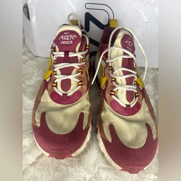 Nike Air Max 270 React Noble Red/Dark Sulfur Shoes