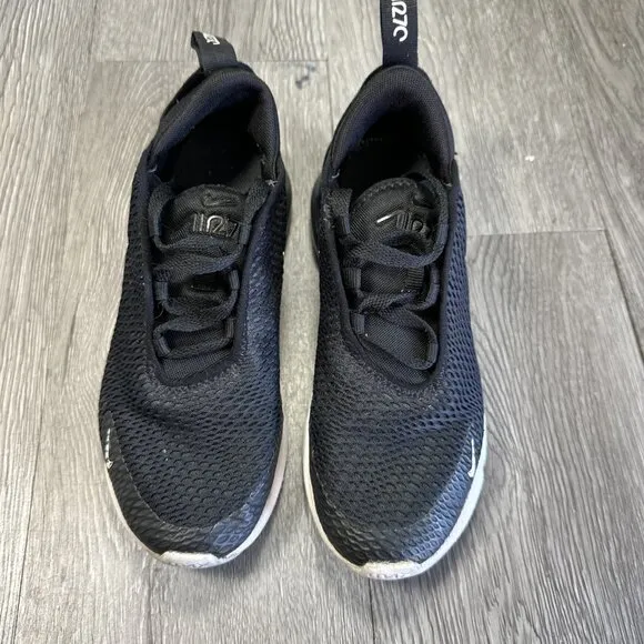 Nike Air Max 270 Shoes Black White Kids Sz 1.5y Boys Sneakers AO2372-001 Youth