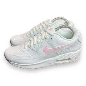 Nike Air Max 90 LTR (GS) Size 6.5Y/8 W White/ Pink Foam-White-White CD6864 121