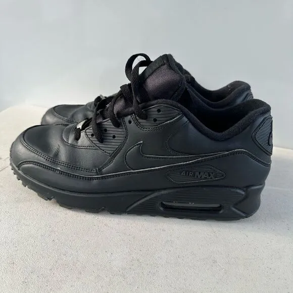 Nike Air Max 90 Mens 13 Essential Triple Black Classic Shoes Sneakers 302519-001