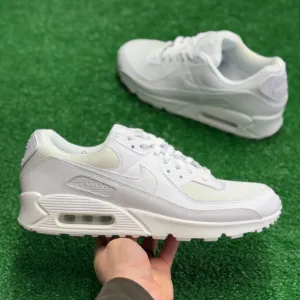 Nike Air Max 90 Recraft Triple White Mens Shoes CN8490-100 VNDS Sz 12