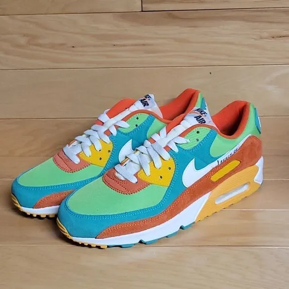 Nike Air Max 90 SE Running Club Roma Green Sail Orange Mens Shoe DC9336-300