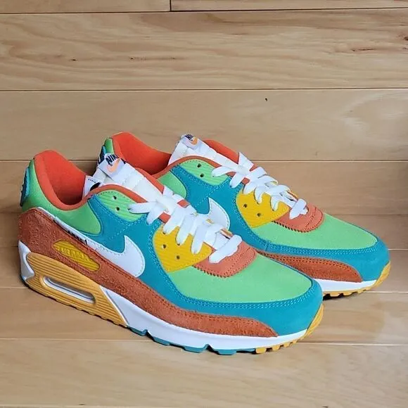 Nike Air Max 90 SE Running Club Roma Green Sail Orange Mens Shoe DC9336-300