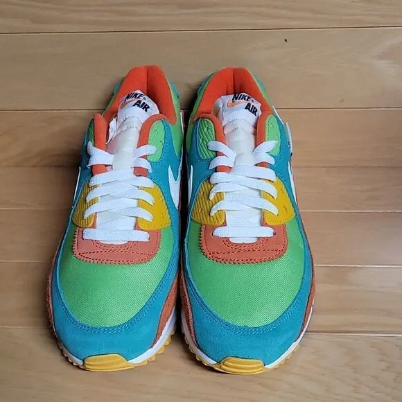 Nike Air Max 90 SE Running Club Roma Green Sail Orange Mens Shoe DC9336-300