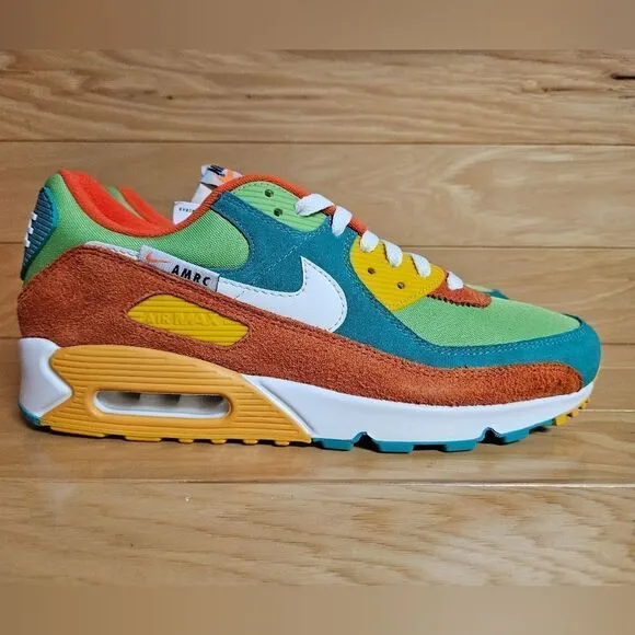 Nike Air Max 90 SE Running Club Roma Green Sail Orange Mens Shoe DC9336-300