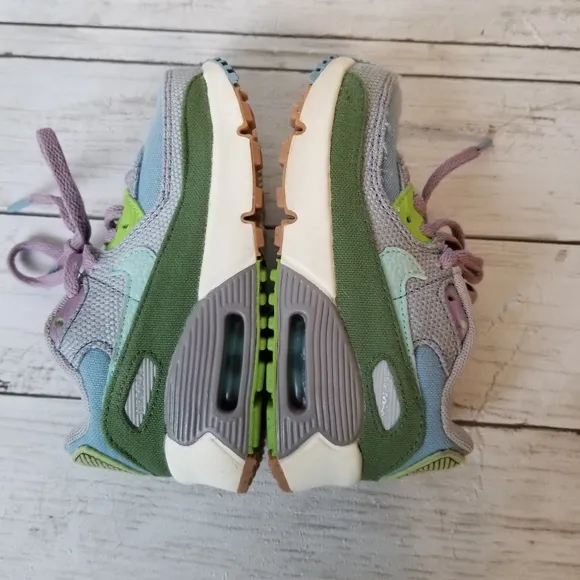 Nike Air Max 90 SE Sun Club Worn Blue Treeline Running Sneakers Toddlers