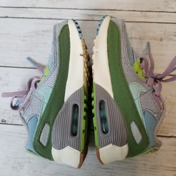 Nike Air Max 90 SE Sun Club Worn Blue Treeline Running Sneakers Toddlers