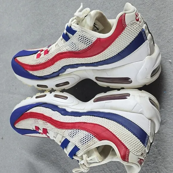 Nike air max 95 mens 11.5 red,white,blue,tight bubbles! Sneakers shoes**