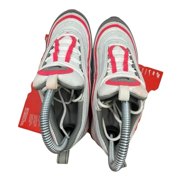 Nike Air Max 97 (GS) Size 4Y WHITE/BLACK-FLAT PEWTERBLANC/ETAIN MAT/NOIR