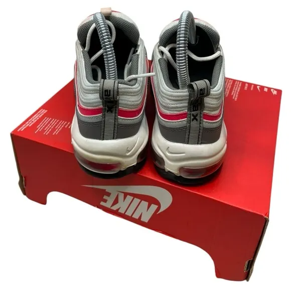 Nike Air Max 97 (GS) Size 4Y WHITE/BLACK-FLAT PEWTERBLANC/ETAIN MAT/NOIR