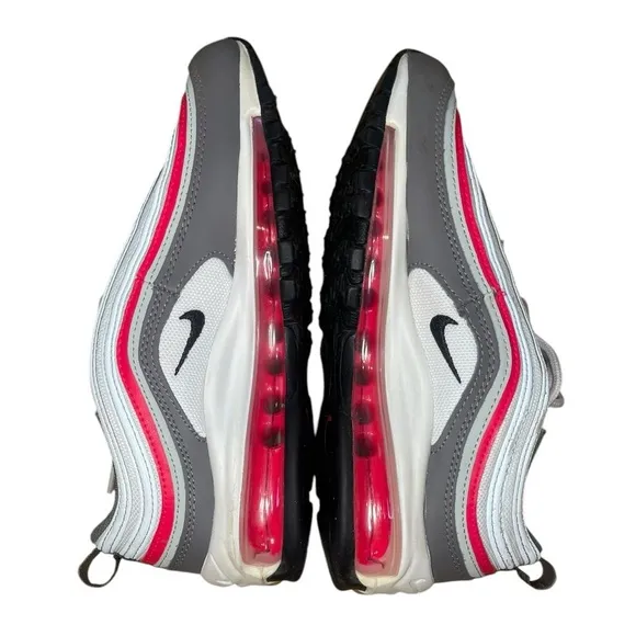 Nike Air Max 97 (GS) Size 4Y WHITE/BLACK-FLAT PEWTERBLANC/ETAIN MAT/NOIR