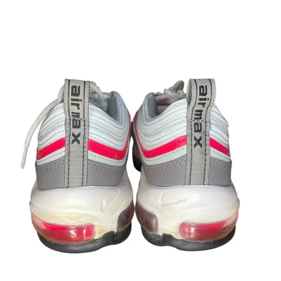 Nike Air Max 97 (GS) Size 4Y WHITE/BLACK-FLAT PEWTERBLANC/ETAIN MAT/NOIR