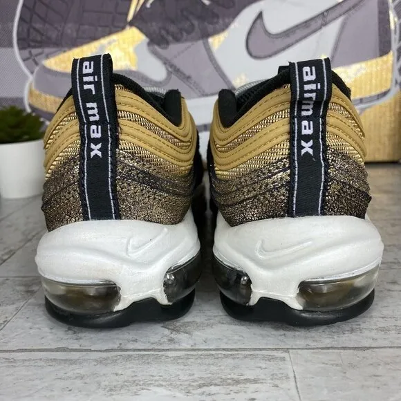Nike Air Max 97 Metallic Golden‎ Gals Shoes DO5881-700 Womens Size 7.5 Sneakers