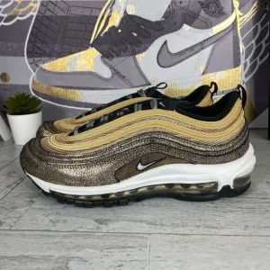 Nike Air Max 97 Metallic Golden‎ Gals Shoes DO5881-700 Womens Size 7.5 Sneakers