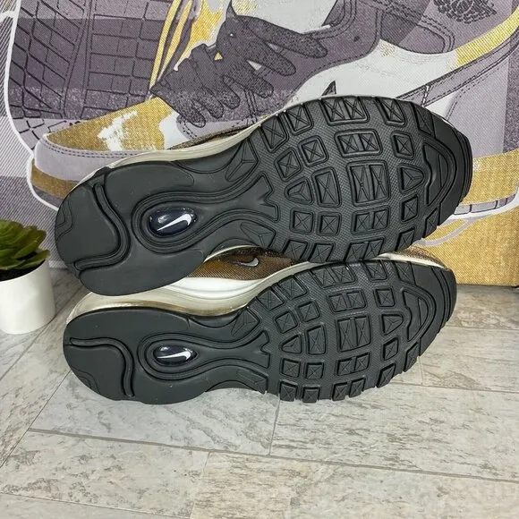Nike Air Max 97 Metallic Golden‎ Gals Shoes DO5881-700 Womens Size 7.5 Sneakers