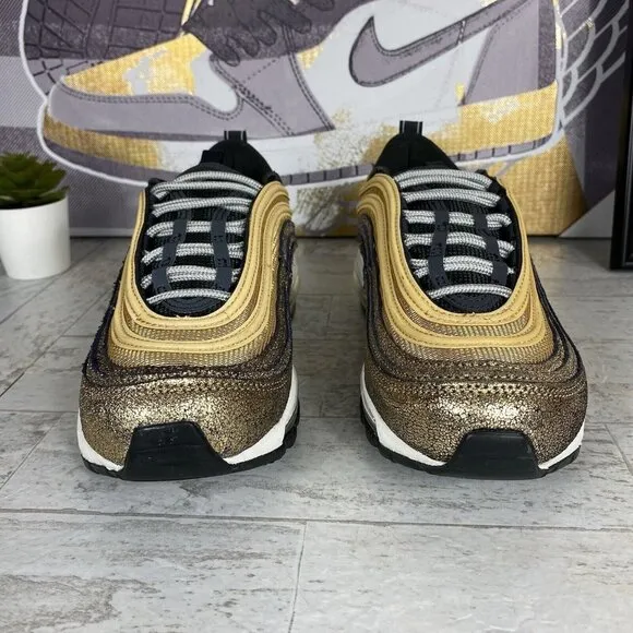 Nike Air Max 97 Metallic Golden‎ Gals Shoes DO5881-700 Womens Size 7.5 Sneakers