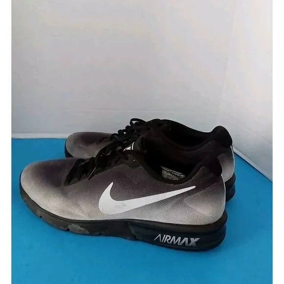 Nike‎ Air Max Gradient Athletic Shoes Black Grey Ombre Training Sneakers