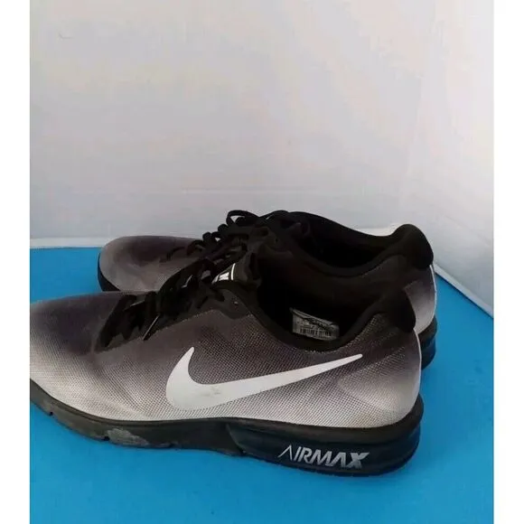 Nike‎ Air Max Gradient Athletic Shoes Black Grey Ombre Training Sneakers