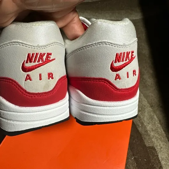 Nike Air Max White and Red Sneakers
